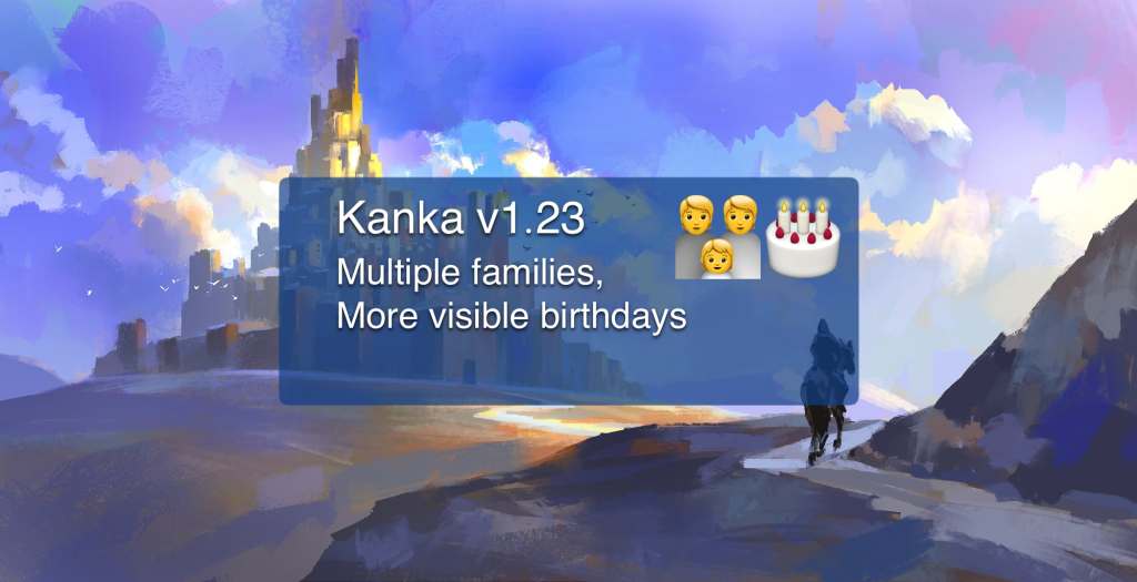 1.23 – Multiple families, more visible birthdays