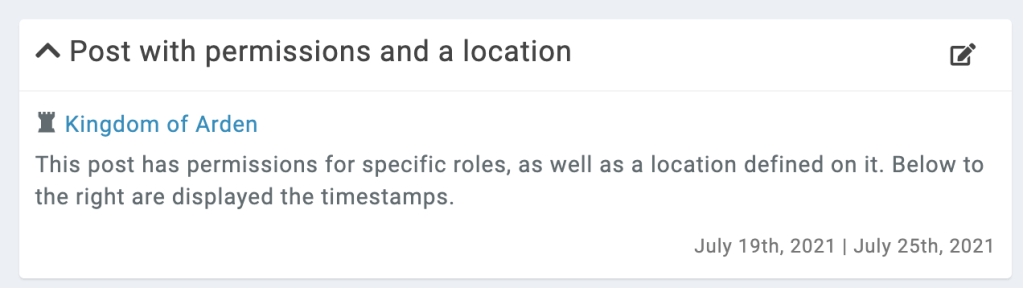 post location and timestamps