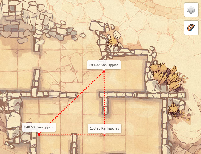 Map ruler rendering