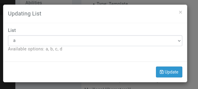 character sheets range dropdown