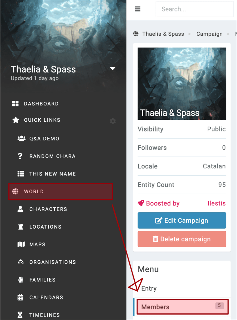 campaign members page