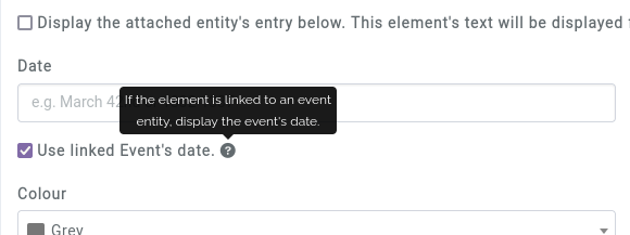 timeline element event date