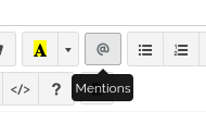 text editor mention option
