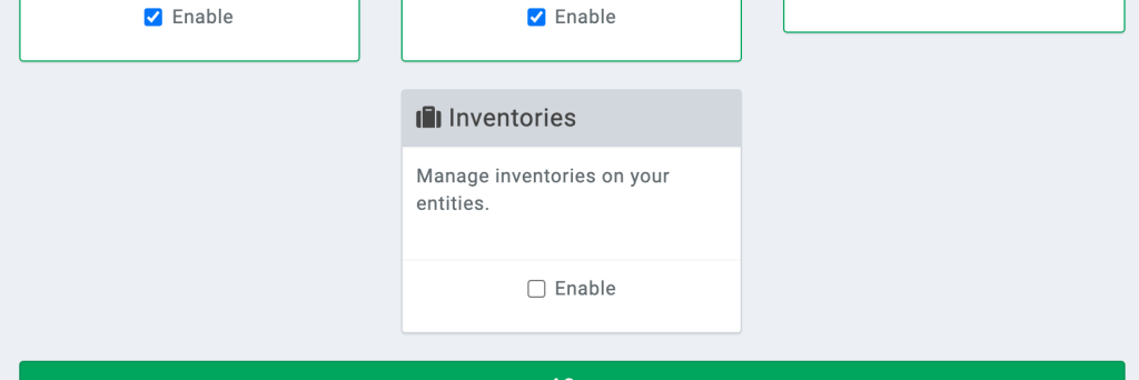 kanka campaign settings inventories

