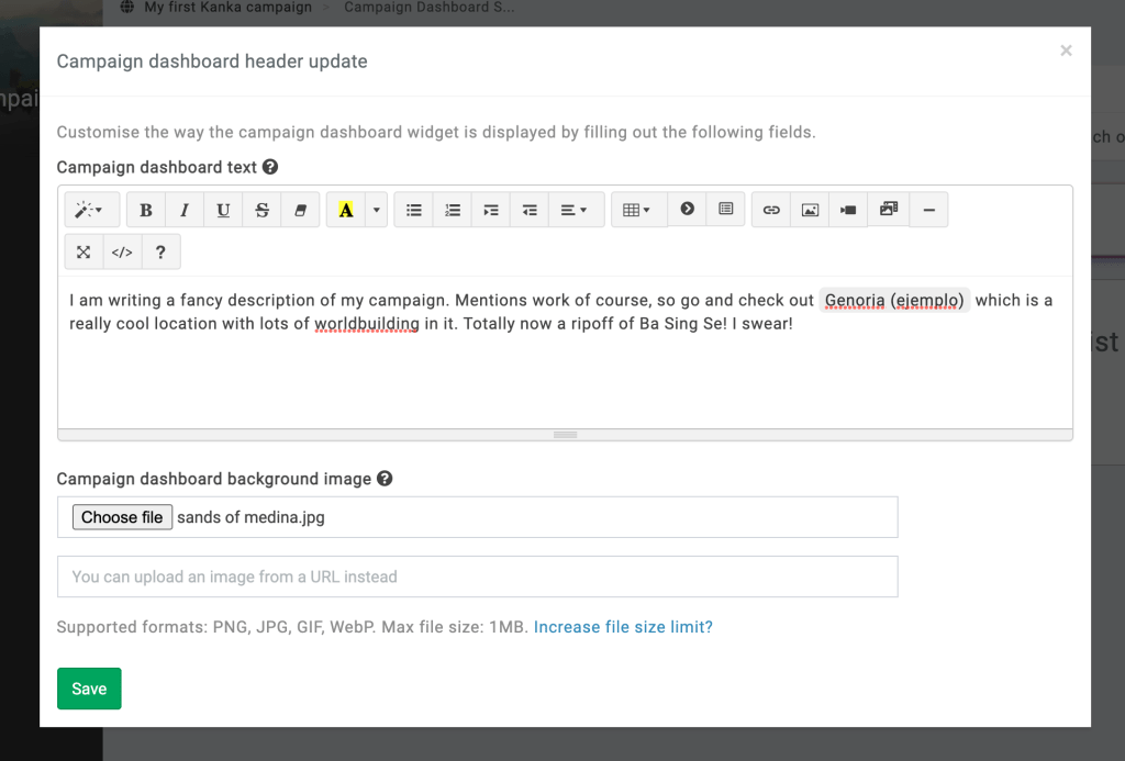 kanka campaign header config