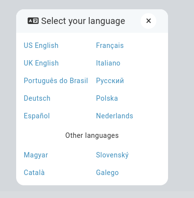 language switcher