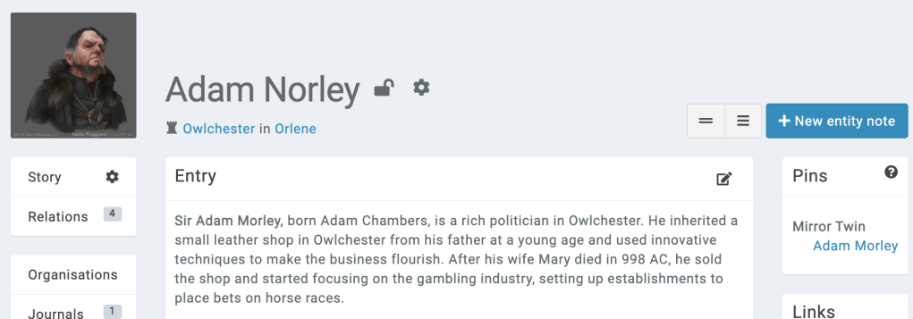 kanka new entity view
