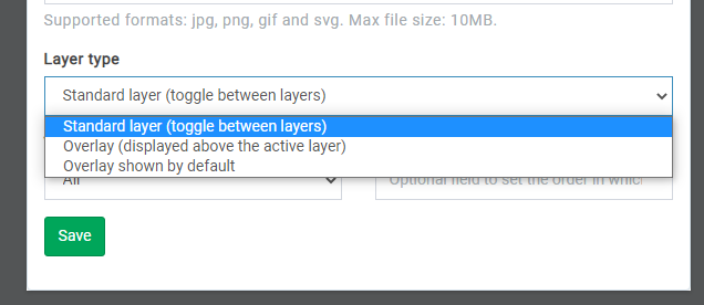 map layer type option