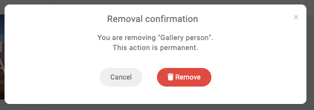 delete confirm permanent