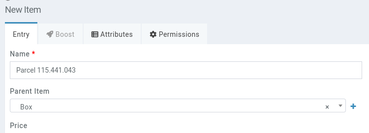 parent item for items