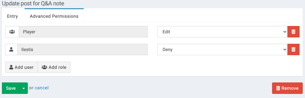 post role permissions