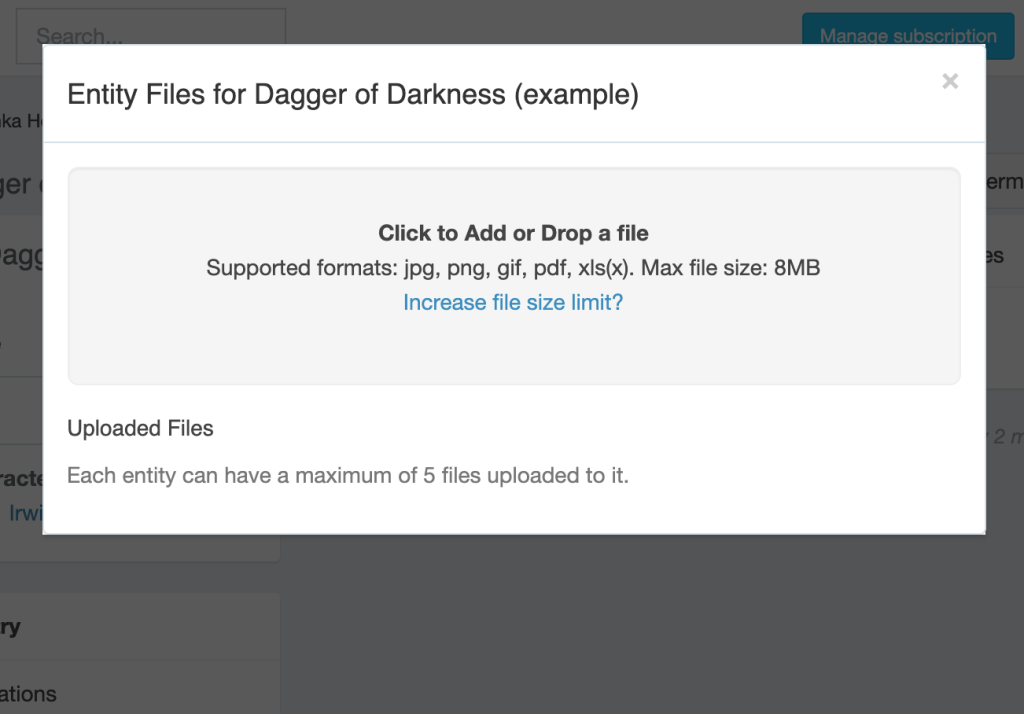 Entity files for boosted campaigns