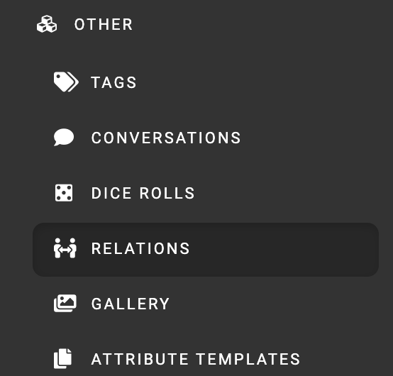 campaign relations management link in the sidebar