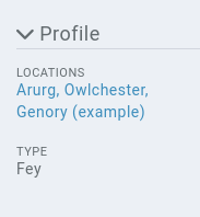 race locations in the profile