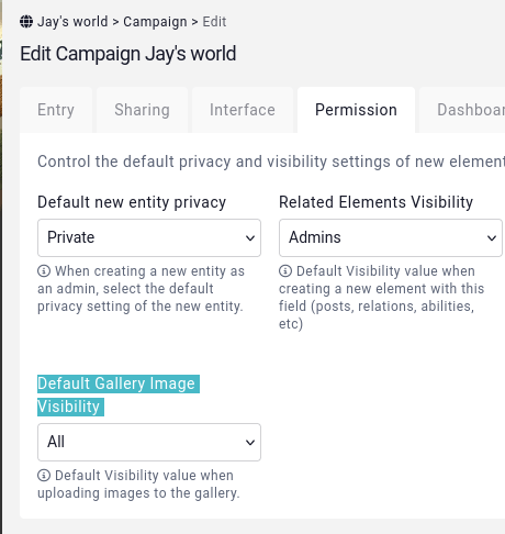 gallery new default visibility