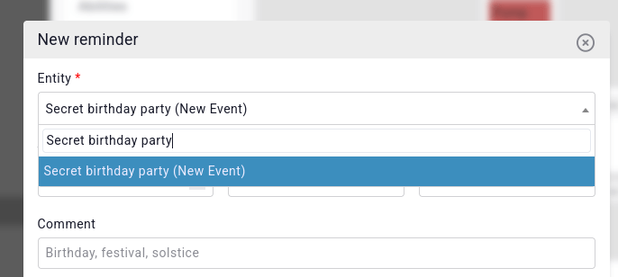calendar new event ui