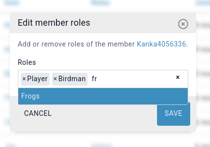 member roles ui
