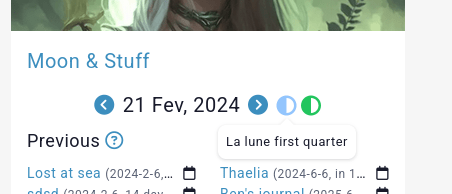 calendar widget moons
