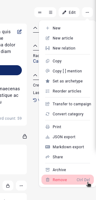 delete keyboard shortcut